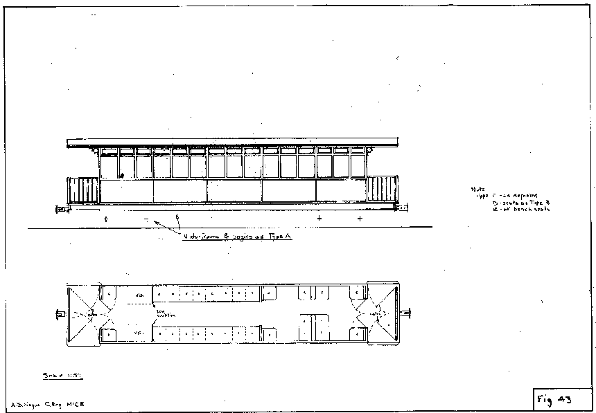 Plan of open veranda coach